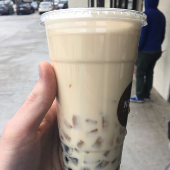 Nest Tea House - Hokkaido Green Milk Tea with aloe and boba - Bubble Tea Near Me - Arcadia, California