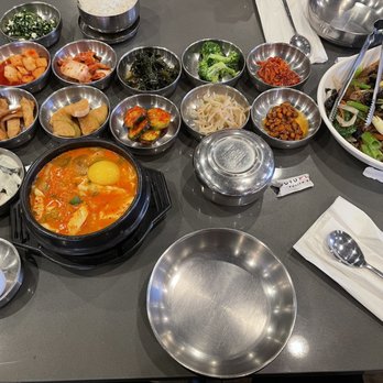 Tofu Plus - Dumpling Soon Tofu, 12 dishes of banchan and regular Japchae - Korean Near Me - Cupertino, California Tofu Plus - Dumpling Soon Tofu, 12 dishes of banchan and regular Japchae - Korean Near Me - Cupertino, California