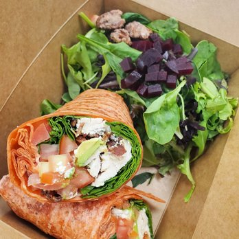 The Bean Box - Chicken Avocado wrap w/ side salad - Acai Bowls Near Me - San Diego, California