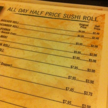 Ninki - 1/2 Price Sushi Menu - Japanese Near Me - Nashville, Tennessee Ninki - 1/2 Price Sushi Menu - Japanese Near Me - Nashville, Tennessee