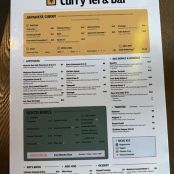 Curry Tei & Bar - Menu front - Japanese Curry Near Me - Plano, Texas Curry Tei & Bar - Menu front - Japanese Curry Near Me - Plano, Texas