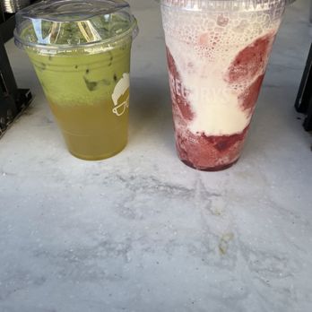 Gregorys Coffee - Had a great new drink - strawberry hibiscus!! My friend got the other drink! Great customer service and a great drink for a warm day! - Coffee & Tea Near Me - Chandler, Arizona
