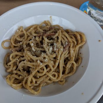 Pastaria - 1/2 order of bucatini alla carbonara (they split so we could share) - Italian Near Me - Nashville, Tennessee Pastaria - 1/2 order of bucatini alla carbonara (they split so we could share) - Italian Near Me - Nashville, Tennessee