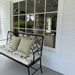 Plain Goods - Exterior with Watson three panel bench on display