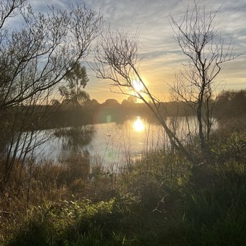 Lazy J Ranch - Duck pond with a walking trail for residents - Mobile Home Parks Near Me - Arcata, California