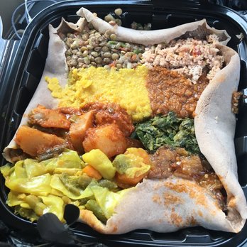 Aster's Ethiopian Restaurant - Veggie combo - Ethiopian Near Me - Austin, Texas