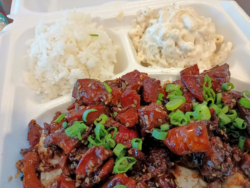 Food from Hawaiian Bros Island Grill