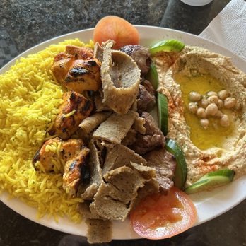 Ammos Mediterranean Grill - Combination Entree with humus added instead of salad. - Mediterranean Near Me - Glendale, Arizona Ammos Mediterranean Grill - Combination Entree with humus added instead of salad. - Mediterranean Near Me - Glendale, Arizona