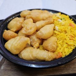 China House - Sweet & Sour Chicken with fried rice