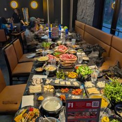 Top Pot & KBBQ - Mountains of meat and veggies