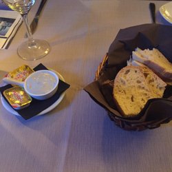 Amigos Parrilla - The bread is served warm with butter& blue cheese