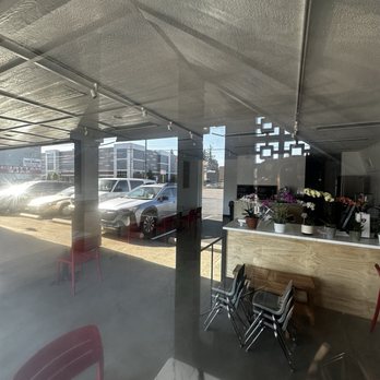 Two Roosters - Counter view through glass door - Coffee & Tea Near Me - Portland, Oregon