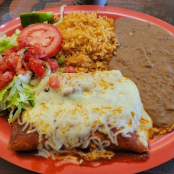 La Corneta Taqueria - Steak Enchiladas combo meal, dine-in - Mexican Near Me - San Carlos, California