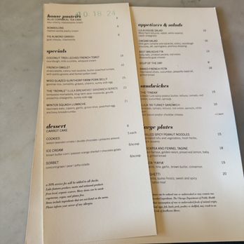 Lula Cafe - Specials menu - New American Near Me - Chicago, Illinois
