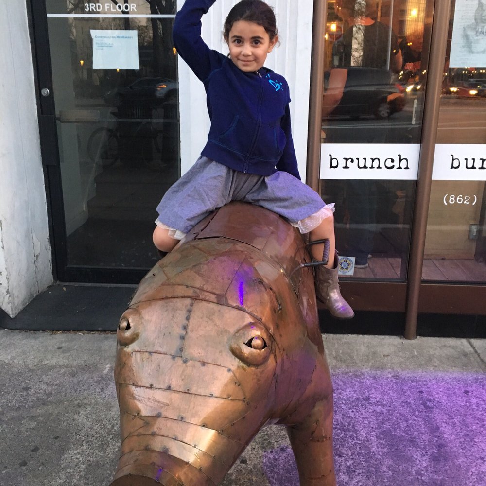 The Committed Pig - Little one thinks that the pig out front is a rodeo bull - Breakfast & Brunch Near Me - Morristown, New Jersey The Committed Pig - Little one thinks that the pig out front is a rodeo bull - Breakfast & Brunch Near Me - Morristown, New Jersey