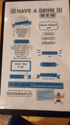 Menu photo 1 Tacotarian Blue Diamond Las Vegas, NV
