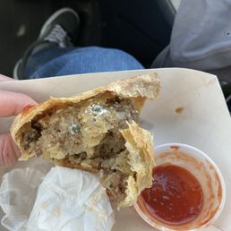 Found mold on my Beef Sambosa that was displayed in the front of the store. Found mold on my Beef Sambosa that was displayed in the front of the store.