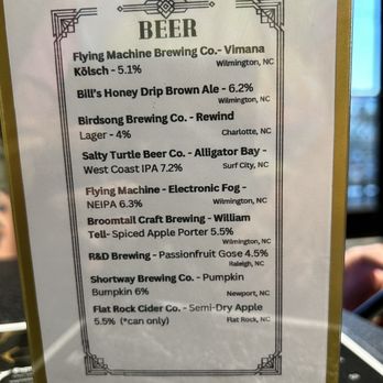 Hidden Ships Distillery - List of beers if you or someone in party doesn't do liquor - Distilleries Near Me - Surf City, North Carolina