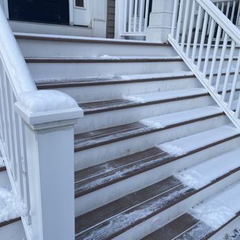 Dave's Landscape Management Company - This is our staircase where my partner started shoveling - Landscaping Near Me - Hudson, Massachusetts Dave's Landscape Management Company - This is our staircase where my partner started shoveling - Landscaping Near Me - Hudson, Massachusetts