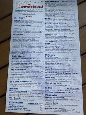 Menu photo 7 The Waterfront Daphne, AL