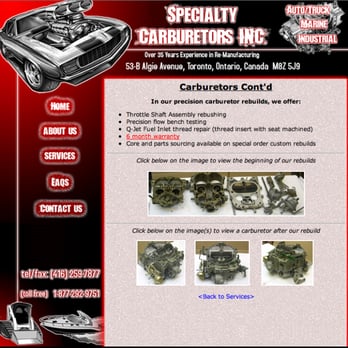 Specialty Carburetors - Auto Repair Near Me - Etobicoke, Ontario Specialty Carburetors - Auto Repair Near Me - Etobicoke, Ontario