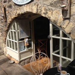Riverside Cafe - Store entrance. Quite cute if you don't mind crouching on your way in.