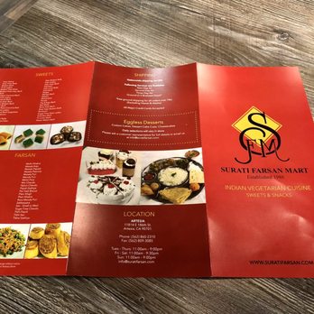 Surati Farsan Mart - Menu - Indian Near Me - Artesia, California