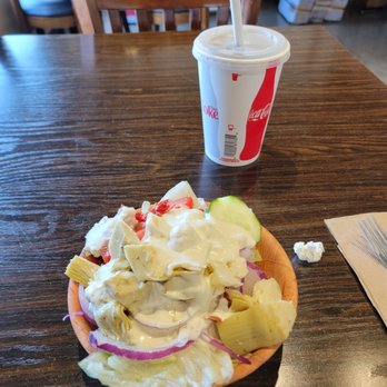 PizzaMan Dan's - Full salad in my small bowl - Pizza Near Me - Carpinteria, California