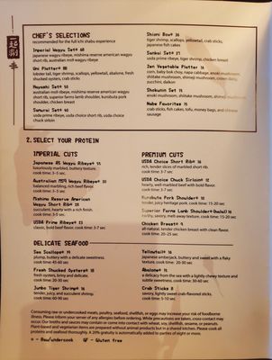 Menu photo 1 Ichi Shabu Fresno, CA
