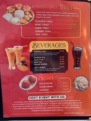 Menu photo 2 Hershey Spice Restaurant & Bar Hershey, PA