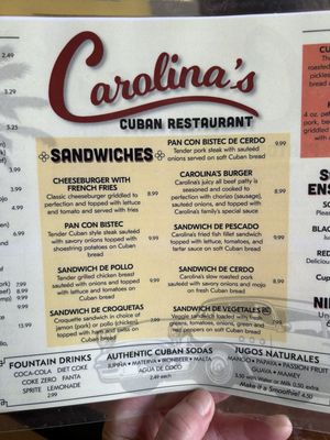 Menu photo 6 Carolinas Cuban Cafe Port Richey, FL Menu photo 6 Carolinas Cuban Cafe Port Richey, FL