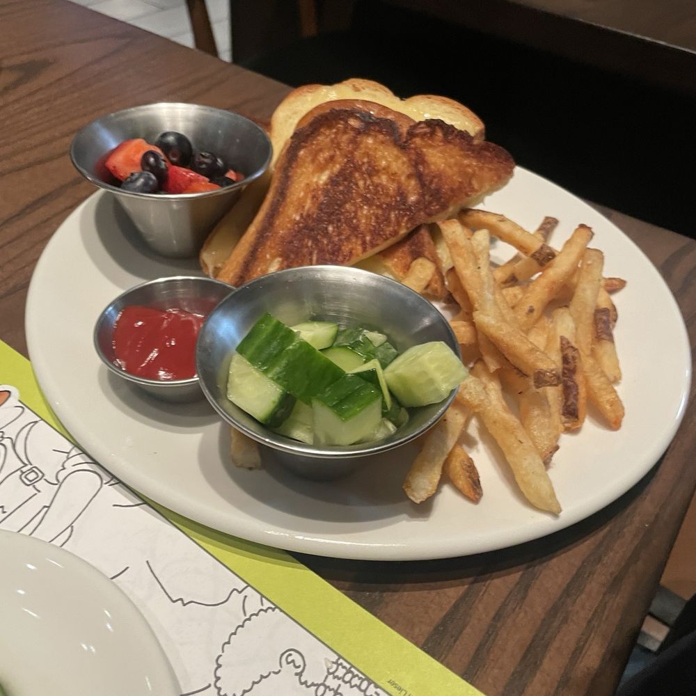 Burtons Grill & Bar - Kid's grilled cheese comes with 3 sides - Seafood Near Me - Atlanta, Georgia Burtons Grill & Bar - Kid's grilled cheese comes with 3 sides - Seafood Near Me - Atlanta, Georgia