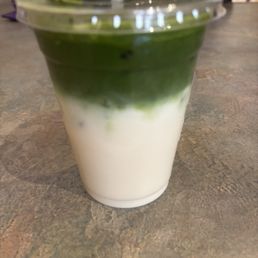 vanilla Matcha with oat milk