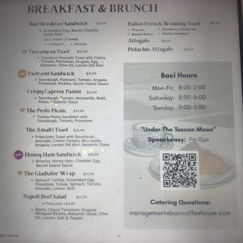 Baci Coffee - Menu - Coffee & Tea Near Me - San Diego, California