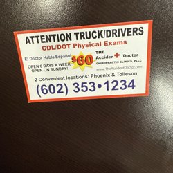 If you are in Arizona and you need a fast convenient and affordable CDL\DOT physical exam. walk-in appointments are always welcome.