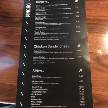 PINCHO - Menu side 1 - Latin American Near Me - Pembroke Pines, Florida PINCHO - Menu side 1 - Latin American Near Me - Pembroke Pines, Florida