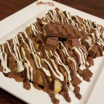 Chocolate Bash - Waffle with nutella, belgium chocolate and kinder. IG; pink_thefoodie - Chocolatiers & Shops Near Me - Newport Beach, California Chocolate Bash - Waffle with nutella, belgium chocolate and kinder. IG; pink_thefoodie - Chocolatiers & Shops Near Me - Newport Beach, California