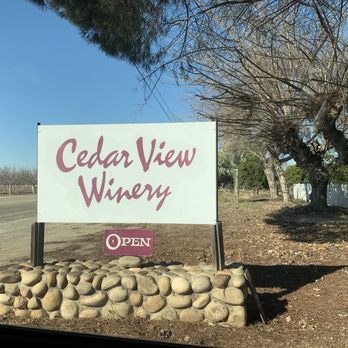 Cedar View Winery - a sign for the winery - Wineries Near Me - Sanger, California