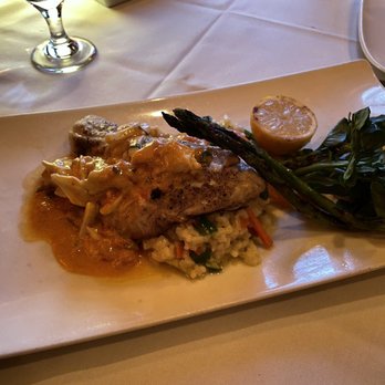 Oceanos Oyster Bar & Sea Grill - Special - Red Snapper with lump crab, Risotto, Asparagus - Seafood Near Me - Fair Lawn, New Jersey Oceanos Oyster Bar & Sea Grill - Special - Red Snapper with lump crab, Risotto, Asparagus - Seafood Near Me - Fair Lawn, New Jersey