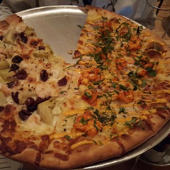 Pies & Pints - 1/2 siracha 1/2 Mediterranean shrimp. Ummm - Pizza Near Me - Charleston, West Virginia Pies & Pints - 1/2 siracha 1/2 Mediterranean shrimp. Ummm - Pizza Near Me - Charleston, West Virginia