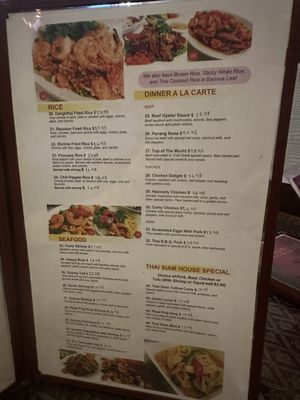 Menu photo 3 Thai Siam Restaurant Seattle, WA