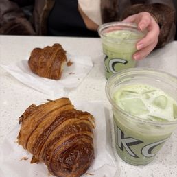 Iced Matcha & Croissant Iced Matcha & Croissant