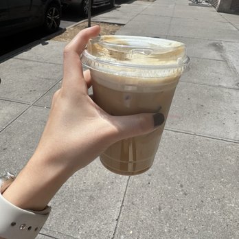 Aubergine Cafe - Iced Latte with Oat Milk - Coffee & Tea Near Me - Woodside, New York Aubergine Cafe - Iced Latte with Oat Milk - Coffee & Tea Near Me - Woodside, New York