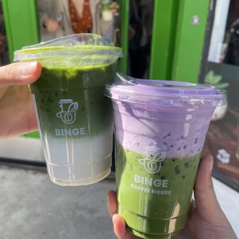Binge Coffee House - Uji Matcha Latte and Ube Matcha Latte - Vietnamese Near Me - Berkeley, California