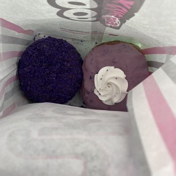 Pinkbox Doughnuts - Ube and blueberry croughdough - Donuts Near Me - Primm, Nevada Pinkbox Doughnuts - Ube and blueberry croughdough - Donuts Near Me - Primm, Nevada