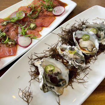 The Temple Kitchen + Bar - Ahi Carpaccio & Kumamoto Oysters. - Tapas/Small Plates Near Me - Hilo, Hawaii The Temple Kitchen + Bar - Ahi Carpaccio & Kumamoto Oysters. - Tapas/Small Plates Near Me - Hilo, Hawaii