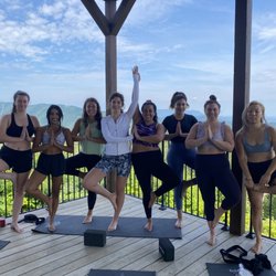 Rooted Nomad Mobile Yoga - Bachelorette weekend yoga in Gatlinburg!