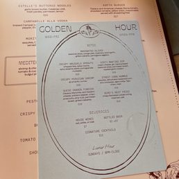 Happy hour menu