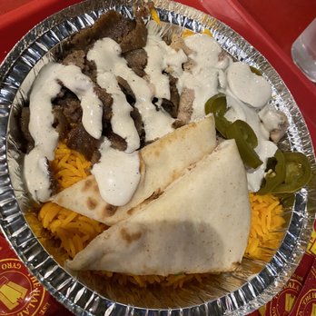 The Halal Guys - Small combo with gyro and chicken - Halal Near Me - Tustin, California