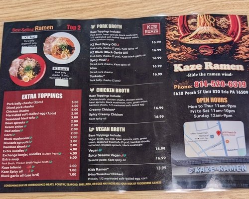 Menu photo 3 Kaze Ramen Erie, PA Menu photo 3 Kaze Ramen Erie, PA